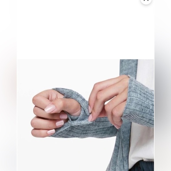 Lululemon Calm and Collected Wrap Heathered Sailboat Blue Size Medium - Picture 3 of 8